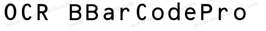 OCR BBarCodePro Regular字体转换